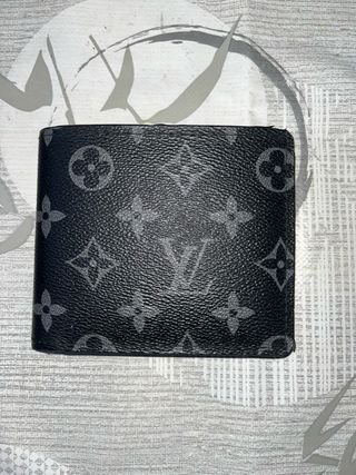 Portafoglio Louis Vuitton Monogram Grigio Nero