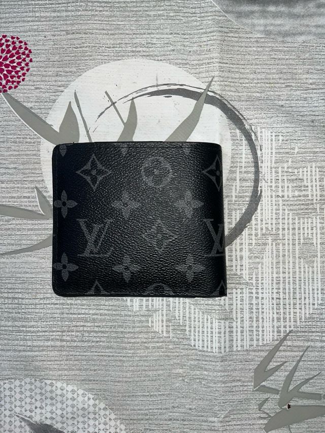 Portafoglio Louis Vuitton Monogram Grigio Nero
