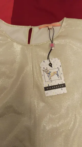 Camiseta dorada Vilagallo Talla 44 Nueva