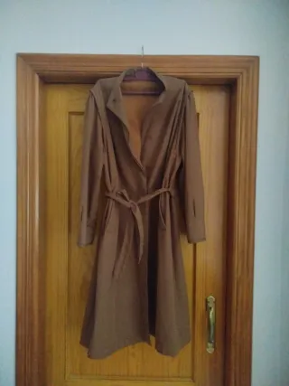 Gabardina mujer marrón