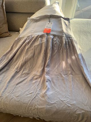 Falda gris claro Zara Talla XS