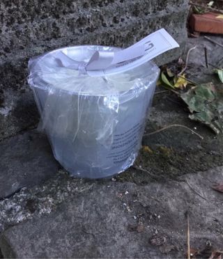 Vasetto portacandele natalizio fiocco neve