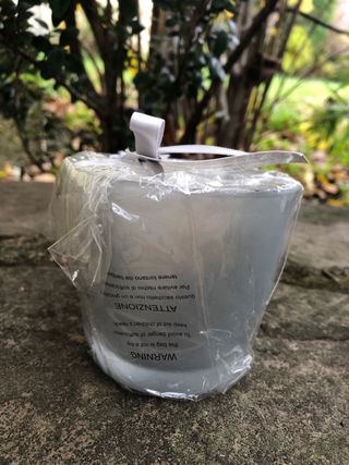 Vasetto portacandele natalizio fiocco neve