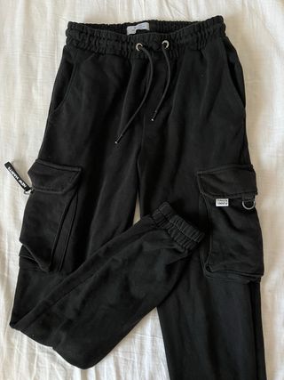 Pantalón de chándal negro cargo