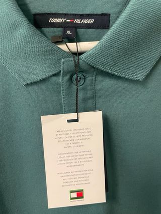Polo Tommy Hilfiger Manga Larga Verde