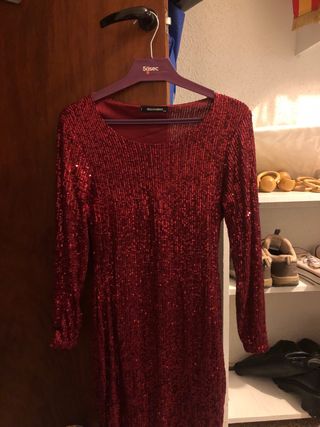 Vestido lentejuelas FEZA FASHION rojo talla M