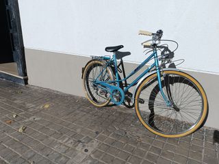 Bicicleta vintage francesa Motobecane Clásica Azul