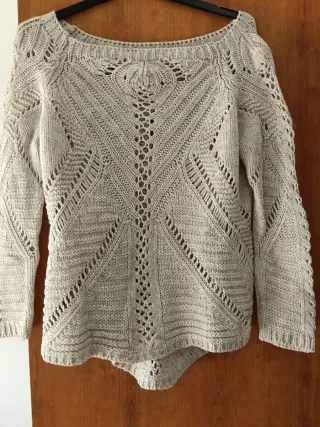 Jersey punto mujer beige