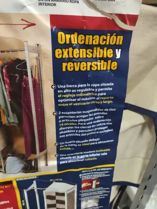 Estantería multiusos beige y gris