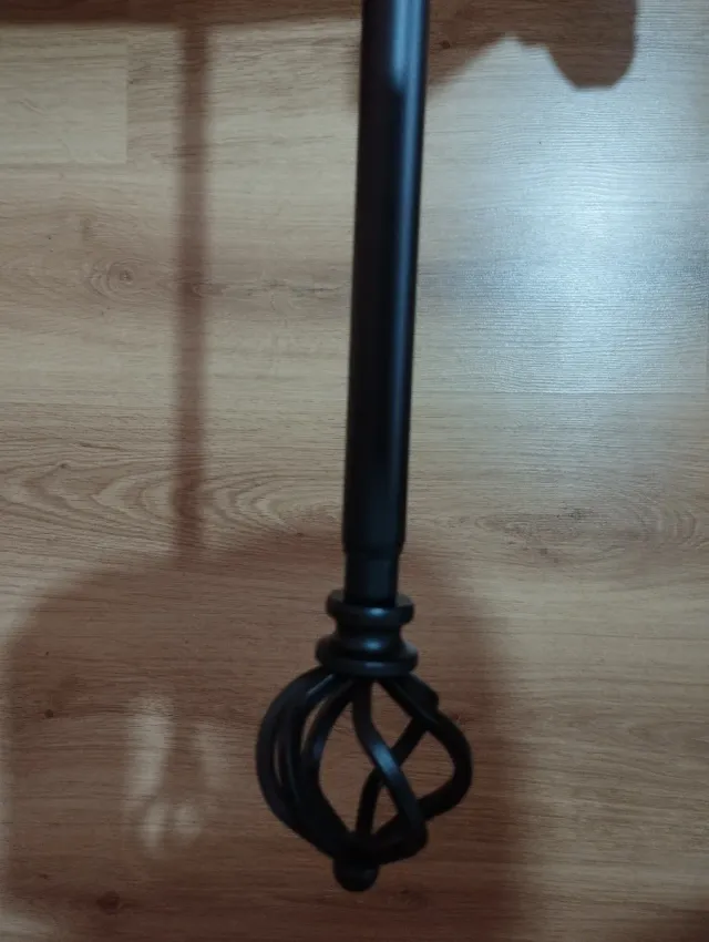 Juego de barras para cortinas negro