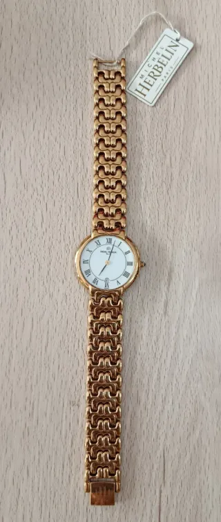 Reloj Michel Herbelin Caballero Dorado. Nuevo