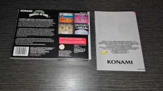 Caja y manual turtles in time snes