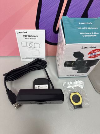 Webcam Larmtek HD USB Negra