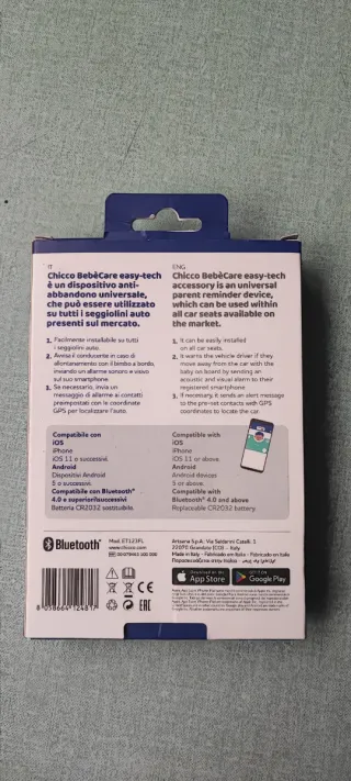 Chicco BebèCare easy-tech dispositivo anti abbando