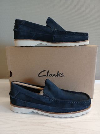 Mocasines Clarks Durleigh Edge Azul Talla 42.5