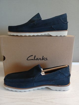 Mocasines Clarks Durleigh Edge Azul Talla 42.5