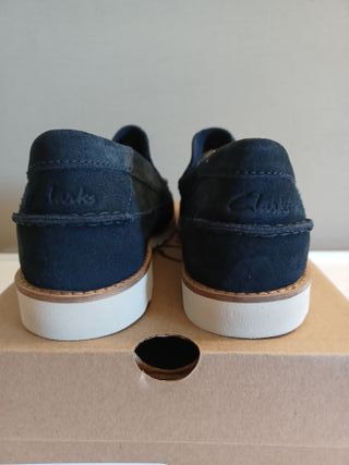 Mocasines Clarks Durleigh Edge Azul Talla 42.5