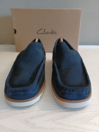 Mocasines Clarks Durleigh Edge Azul Talla 42.5