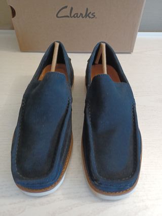 Mocasines Clarks Durleigh Edge Azul Talla 42.5