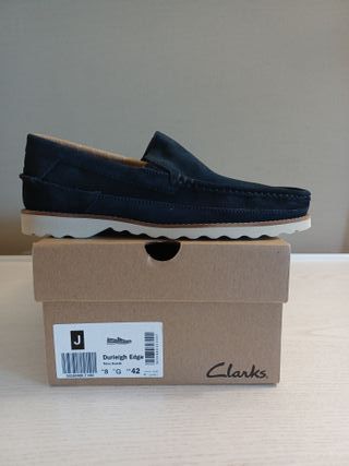 Mocasines Clarks Durleigh Edge Azul Talla 42.5