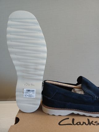 Mocasines Clarks Durleigh Edge Azul Talla 42.5