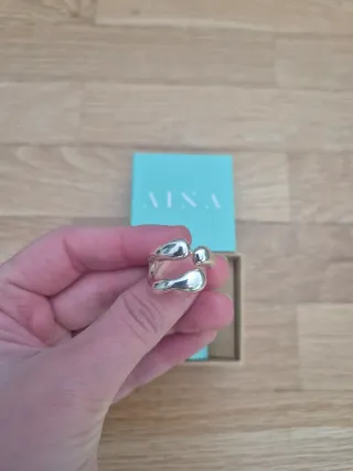 Anillo Plata Maciza Coral Aina Joies