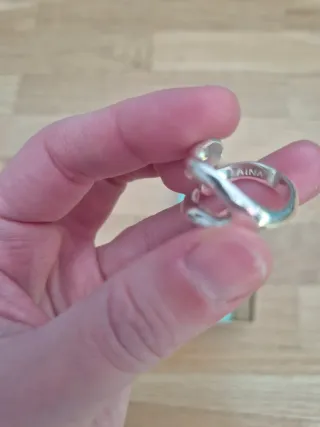 Anillo Plata Maciza Coral Aina Joies