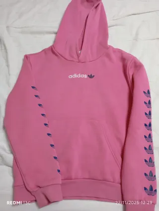 Sudadera Adidas niña rosa talla 8