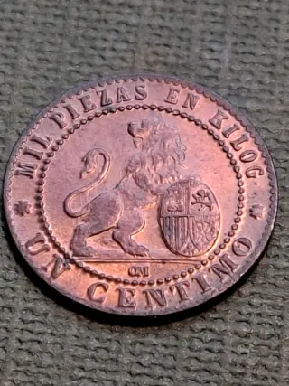 Moneda 1 Centimo 1870 nueva