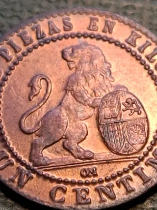 Moneda 1 Centimo 1870 nueva