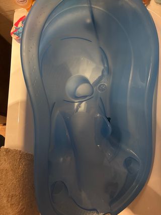 Bañera bebé transparente color azul oscuro