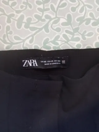 Pantalón vestir negro Zara Talla XS
