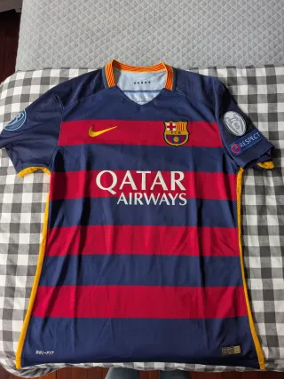 Camiseta FC Barcelona 2015-16 Iniesta Firmada
