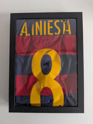 Camiseta FC Barcelona 2015-16 Iniesta Firmada