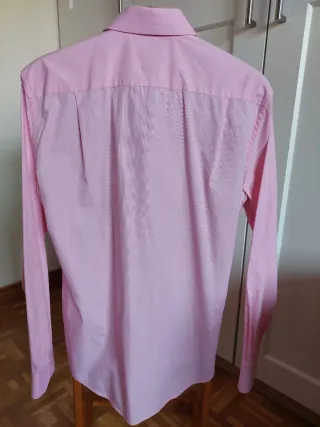 Camisa vestir caballero, color rosa Talla L