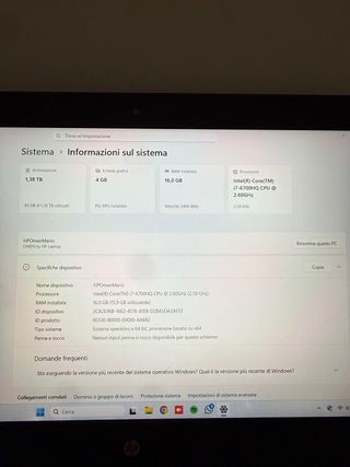 HP Omen Laptop - Nero e Rosso