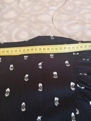 Vestido/Blusón negro estampado