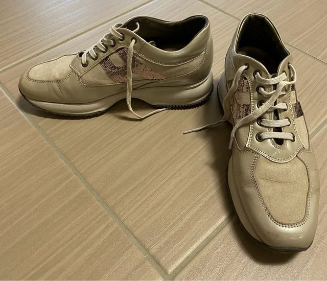 Scarpe Hogan Donna Beige/Oro