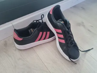 Zapatillas Adidas Cloudfoam Comfort Negras Rosas