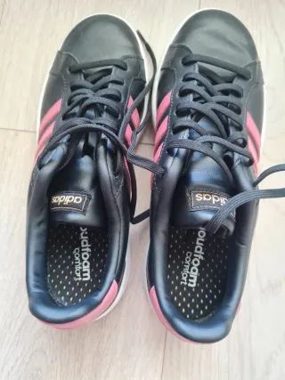 Zapatillas Adidas Cloudfoam Comfort Negras Rosas