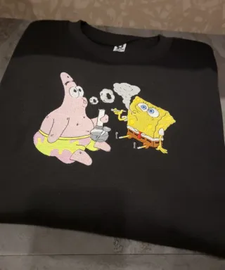 Felpa Spongebob Patrick Nera