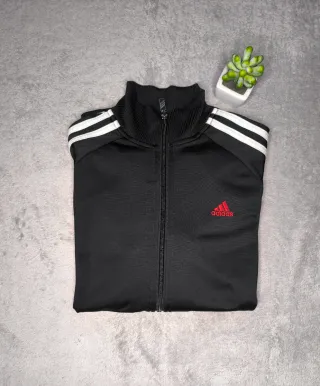 Giacca Tuta Adidas Vintage Y2K Nera Rossa (164 cm)