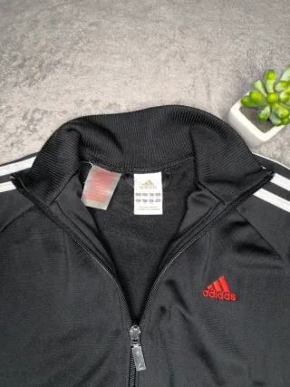 Giacca Tuta Adidas Vintage Y2K Nera Rossa (164 cm)