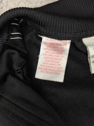 Giacca Tuta Adidas Vintage Y2K Nera Rossa (164 cm)