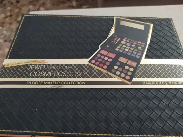 Estuche de maquillaje negro y rosa