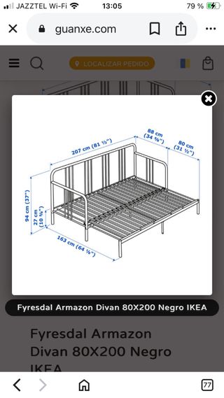 Sofa cama divan Fyrestal