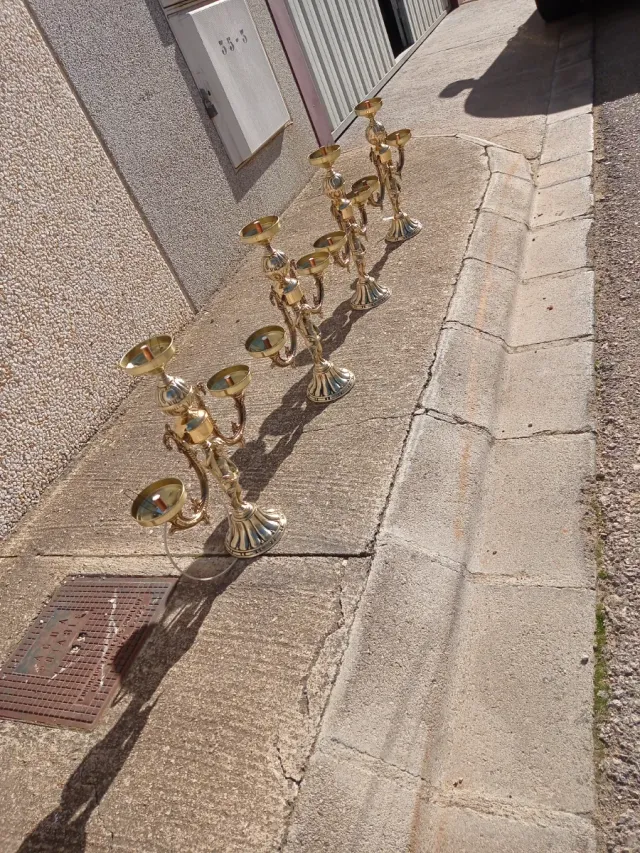 4 Candelabros Bronce Semana Santa