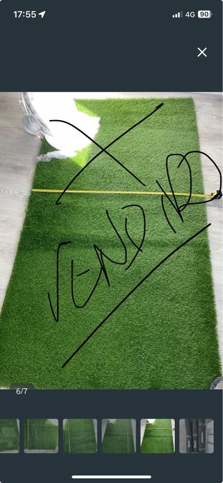 Retales césped artificial 33mm alta calidad