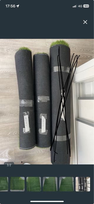 Retales césped artificial 33mm alta calidad