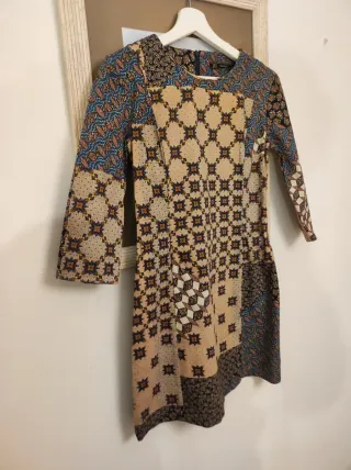 Vestido Zara Patchwork Estampado